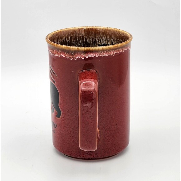 Durango Colorado Mug Bear Mountains Drip Glaze Coffee Cup Rustic Red Brown 14 oz - Picture 2 of 7